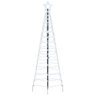 vidaXL &Aacute;rbol De Navidad Led 250 Cm 390 Led Blanco Fr&iacute;o Acero Vidaxl