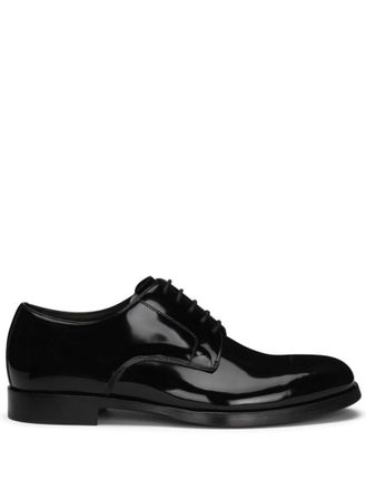 Dolce & Gabbana Black Leather Lace Up Shoes