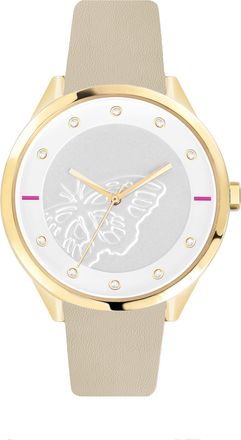 Furla Womens Metropolis Silver Dial Calfskin Leather Watch