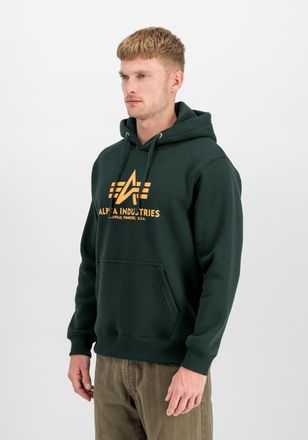 Alpha Industries Hoodie ALPHA INDUSTRIES Basic Hoodie BL, Herren, Gr. M, blau (schwarz petrol), Obermaterial: 80% Baumwolle, 20% Polyester, regular fit, Sweatshirts Ho