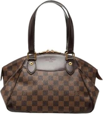 Louis Vuitton Pre-owned Verona PM Damier Handtas - Dames - Vintage Handtas - Bruin - ONE Size - Leer - Vintage