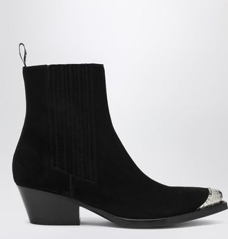 Sartore Black suede Wax ankle boot