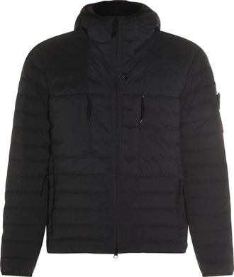 Stone Island Black Padded Quilted Fabric Jacket