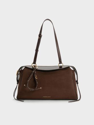 Charles & Keith Haylen Braided-Charm Tote Bag