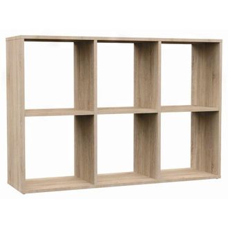 Topeshop MARION - Modular shelf with 6 cubes - Bookcase with 6 compartments - 110x30x75 cm - Storage unit