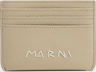 Marni Mens Embroidered signature card case