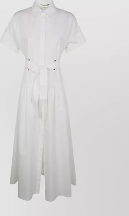 Max Mara belted midi dress short sleeves
