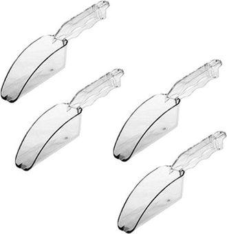 OEM Cuchara Para Cubitos De Hielo De 4 Piezas, Cuchara Multifuncional Para Alimentos, Cuchara Multifuncional, Frutos Secos, Mango Largo, Transparente