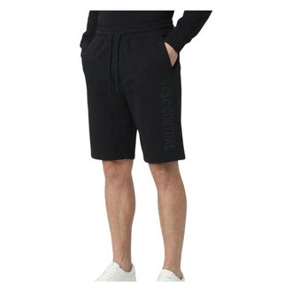 Versace Jeans Couture Korte Broeken, Heren, Zwart, L, Katoen, Bermuda Embossed