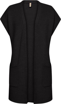 soya concept Womens Julia 9 Cardigan Top In Black