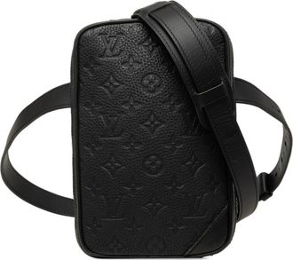 Louis Vuitton Black Noir Leather Shoulder Bag Sling Bag (Pre-Owned)