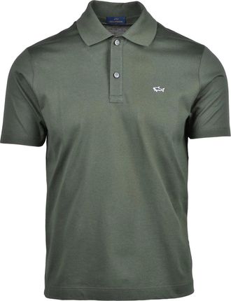 Paul & Shark Green Cotton Embroidered Polo Shirt