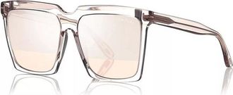 Tom Ford FT0764 20Z Transparent Light Sand/Rose Gold Mirror