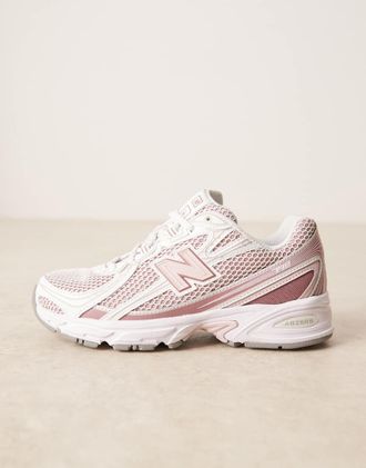 New Balance 740 - Sneakers bianche e rosa chiaro-Bianco
