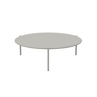 MondoViro Mesita baja redonda de metal 110x110 cm 35h mud