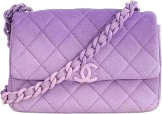 Chanel Pre-owned 2020 Small Quilted My Everything Flap Crossbody - Dames - Vintage Schoudertas - Paars - ONE Size - Leer - Vintage