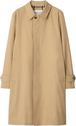 Burberry Long Cotton Gabardine Car Coat, Brand Size 48 ( US Size 38 )