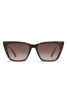 Quay Call the Shots Remixed 43mm Gradient Cat Eye Sunglasses in Neutral Tortoise /Brown at Nordstrom