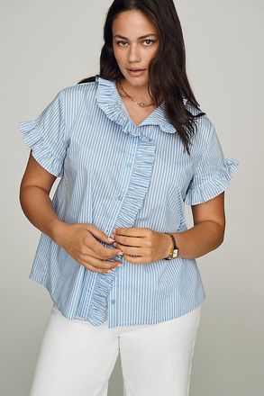English Factory Ruffled Buttondown Shirt