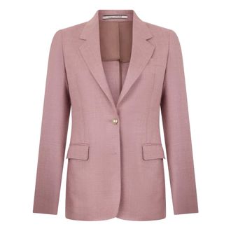 Tagliatore Blazers, female, Pink, Size: XL Single-breasted Blazer