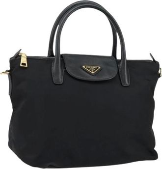Prada Pre-owned Handbags, female, Black, Size: ONE SIZE Pre-owned Vintage Nylon Handbag