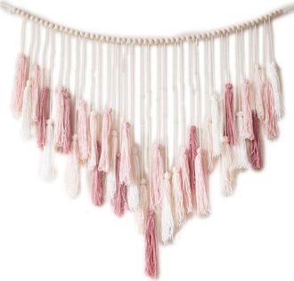 OEM Tapiz N&oacute;rdico Para Pared - Cortinas Bohemias - Tapiz Colorido Con Borlas (rosa) 10989cm