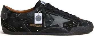 Golden Goose True-Star in black suede with Swarovski crystals
