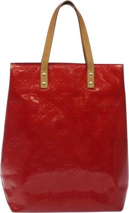 Louis Vuitton Reade Handbag Monogram Vernis Red Patent_Leather Bag (Pre-Owned)