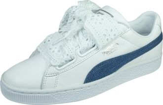 Puma Basket Heart Denim - 36783501 - Color: White - Size: 7.5 UK