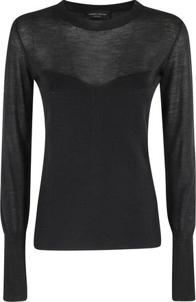 Roberto Collina Fitted Long Sleeve Bustier With Round Neckline