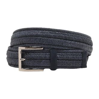 Orciani Accessoires, Heren, Blauw, 100 CM, Leer, Rope Elast Belt