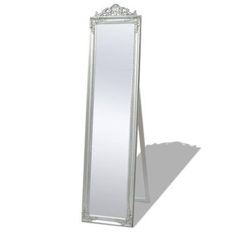 Berkfield Home Free-Standing Mirror Baroque Style 160x40 cm Silver