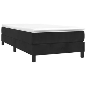 vidaXL Vidaxl - Estructura De Cama Sin Colch&oacute;n Terciopelo Negro 90x190 Cm