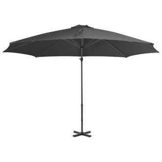 Berkfield Home Cantilever Umbrella with Aluminium Pole Anthracite 300 cm in Charcoal