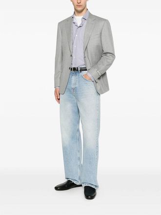Canali Single-Breasted Wool Blazer - Gray