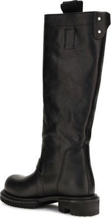 Rick Owens Womens Knee-High Leather Boots Gabe Black