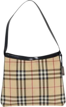 Burberry Pre-owned Shoulder Bags, female, Beige, Size: ONE SIZE Pre-owned Nova check shoulder bag