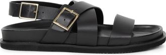 Bobbies Nori Flat Sandals in Passion Black at Nordstrom, Size 7.5