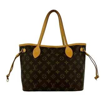 Louis Vuitton Brown Leather Pvc Handbag Tote Bag (Pre-Owned)