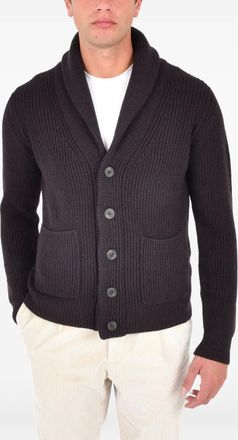 Drumohr shawl-collar buttoned cardigan - men - Merino - 54 - Brown