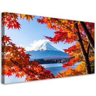 Feeby Cuadro Sobre Lienzo, Monta&ntilde;a Japonesa Fuji Naturaleza, 120x60