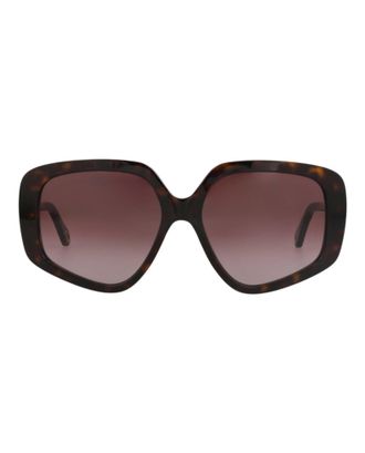 Chlo&eacute; Square-Frame Recycled Acetate Sunglasses