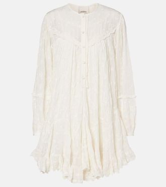 Isabel Marant Zame embroidered cotton and silk minidress