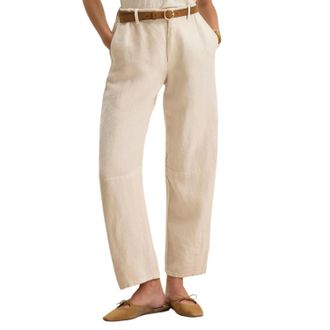 Velvet Womens Taylor Heavy Linen Pants In Bisque