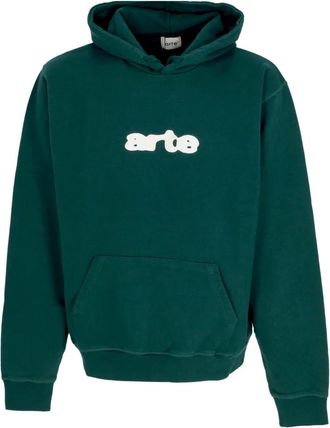 Arte Groen Logo Geborduurde Hoodie - Heren - Hoodies - Groen - XL - Katoen - Hoodies & sweatvesten
