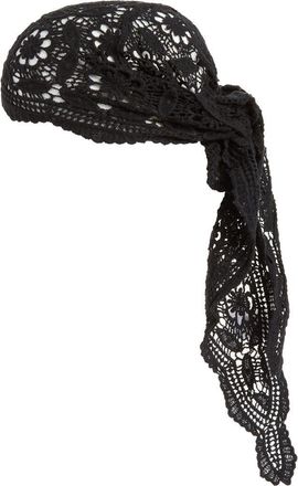 BP. Crochet Head Scarf in Black at Nordstrom