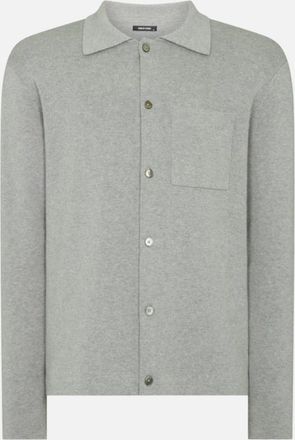 Remus Uomo Mens Remus Uomo Button Through Polo Cardigan 03 Grey - Size: 42