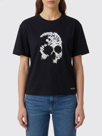 Alexander McQueen T-shirt girocollo McQueen in cotone con stampa Skull