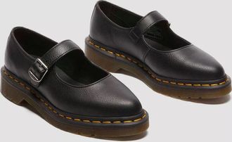 Dr. Martens Elphie Mary Jane Virginia Dames Schoenen Van Zwart Leer