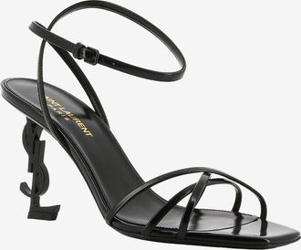 Saint Laurent Sandalen aus Lackleder mit Absatz Opyum 85